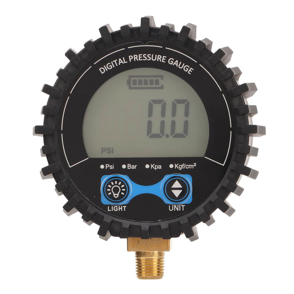 Tire Inflator Digital Pressure Gauge Accurate 4 Units Switchable Low Wear for Cars Trucks Motorcycles Trails SUVs RVs