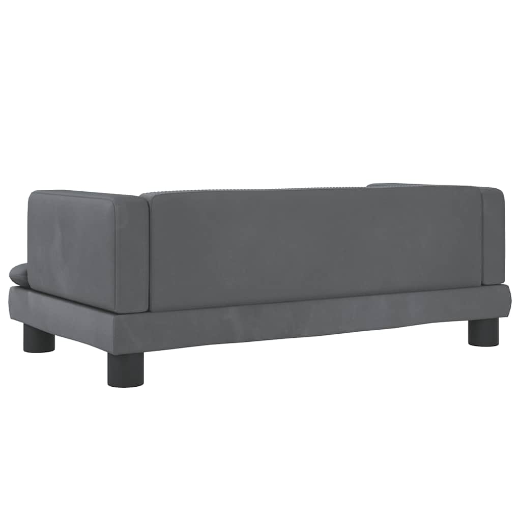 Dog Bed Dark Gray 80x45x30 cm Velvet