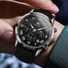 Xqiyi StyliSh Waterproof Men S Watch Analog Quartz Black Leather Strap buSineSS