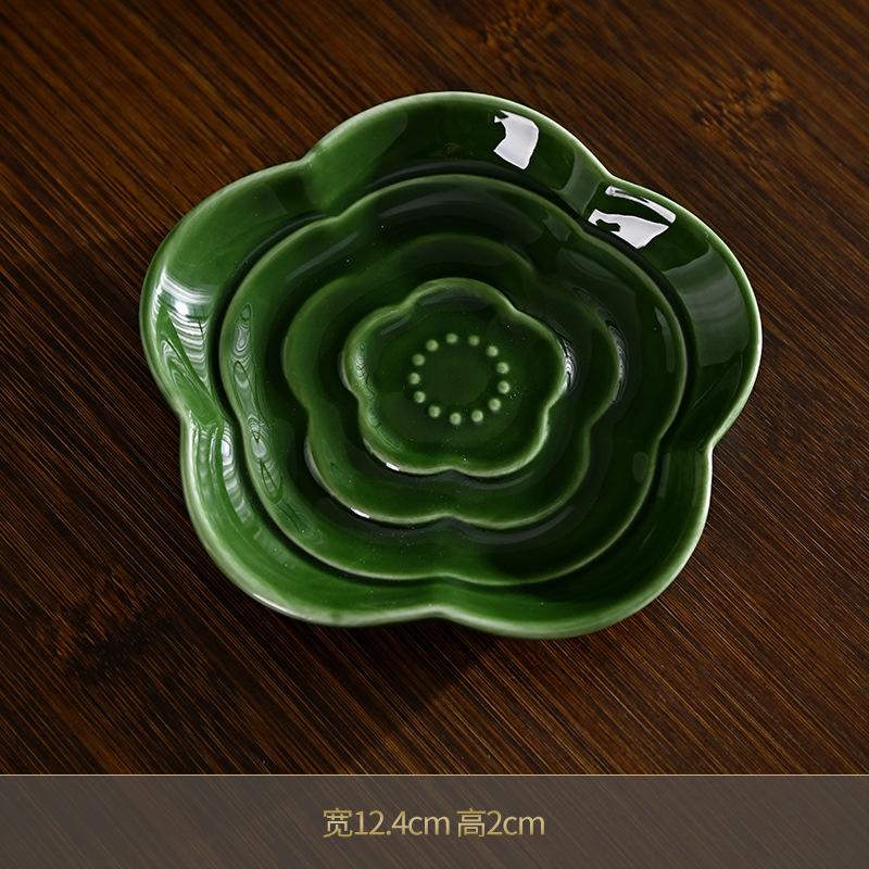 Keramikteller für Tee Zen-Stil Teestube Hochzeit Chinesischer Dim Sum Teller Verlobungstisch Obstschale Kuchen Exquisiter Dessertteller
