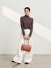 Women's Thick Cable Knit Cashmere Sweater - Half-High Neck Pullover for Autumn & Winter