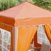 Pop Up Party Tent 195 X 195 X 245 Cm Orange Oxford Fabric