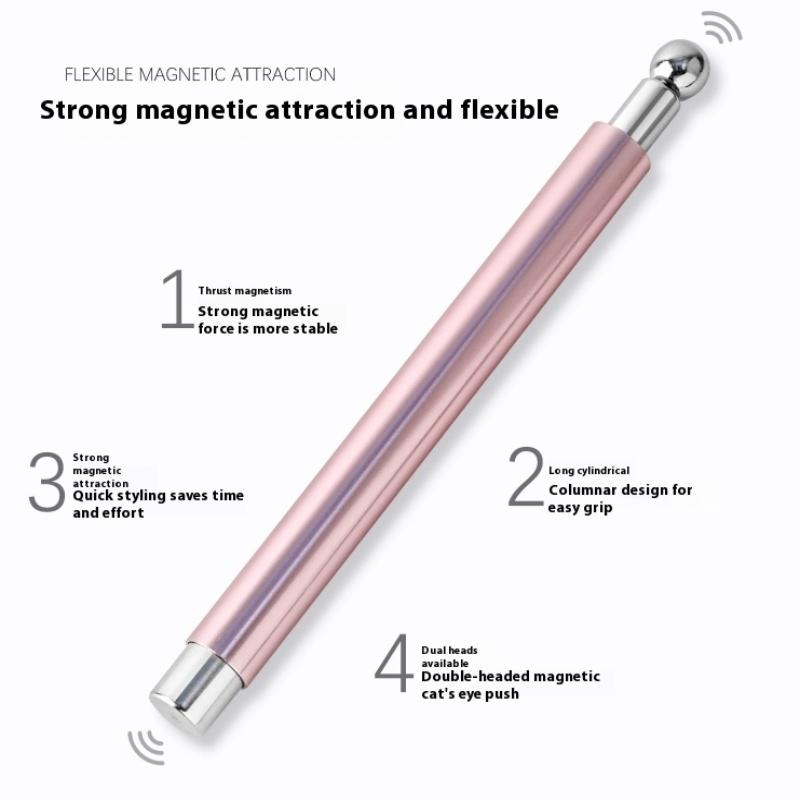 Oboustranná magnetická tyčinka pro magnetický lak Cat's Eye s ocelovými kuličkami Super silné magnetické pero na gelový lak Manikúrní magnetické nástroje