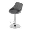 KAST stool - velvet gray / chrome base