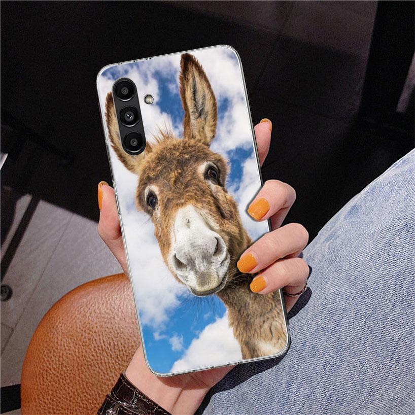 Funny Donkey Phnoe Case for Samsung Galaxy A17 A37 A57 A16 A26 A36 A56 A15 A14 A13 A55 A54 A53 A35 A34 A33 A25 A24 A23 A52 Galax