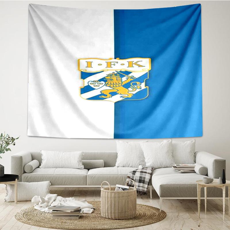 IFK Göteborg Wandteppich für Schlafzimmer, Wohnzimmer, Spielzimmer, Dekorations-Kunstzimmer Wandteppich Feiertags- und Geburtstagsgeschenke