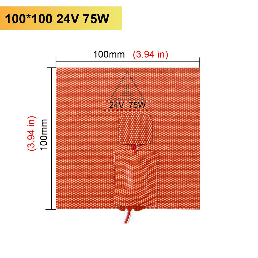 Flexible Silicone Heater Pad 220V for 3D Printer Bed Custom Silicone Heating Sheet with Adjustable Temperature and Uniform Heat
