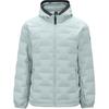 Sports Lifestyle Series Hooded Zipper Long Sleeve Down Jacket Men Outerwear Pearl-Blue P424M012-01MZ