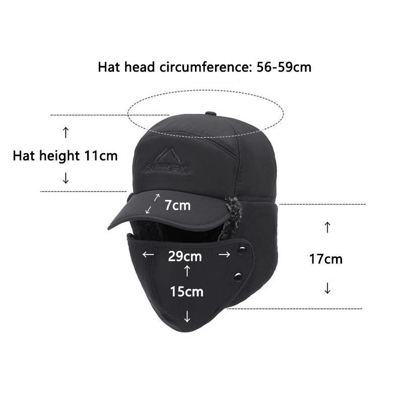 Winter Warm Thickened Artificial Fur Baseball Hat Men's and Women's Skiing Soft Extreme Cold Hat Fishing Hat for Outdoor Sports