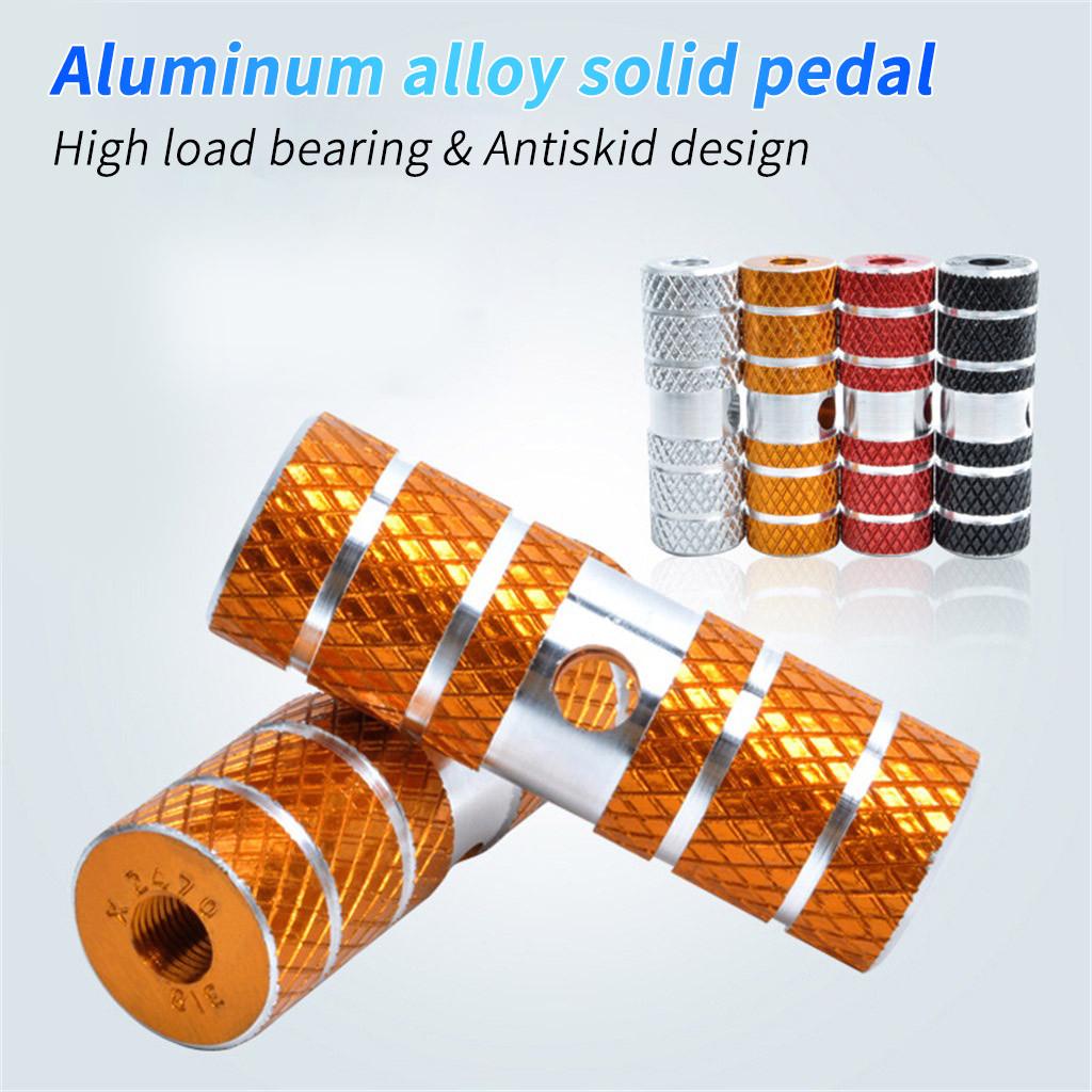2 PCS Bike Pedals Axle Foot Rest Pegs Anti-Slip Rear Feet Pedals for BMX Cycling