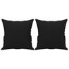 Decorative Cushions 2 pcs. Black 40x40 cm Microfiber Fabric