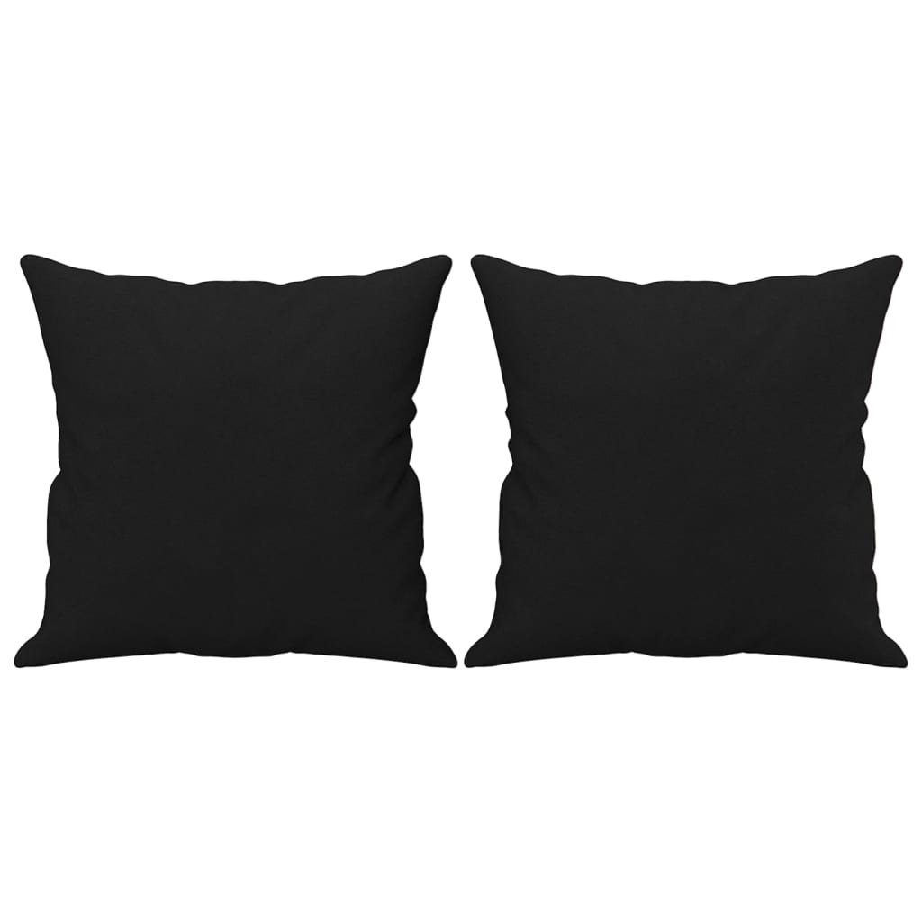 Decorative Cushions 2 pcs. Black 40x40 cm Microfiber Fabric