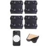 4Pcs Square Silicone Suction Cup Wall Stand Mat Suction Phone Holder Anti-Slip Single-Sided Leather Case Mount