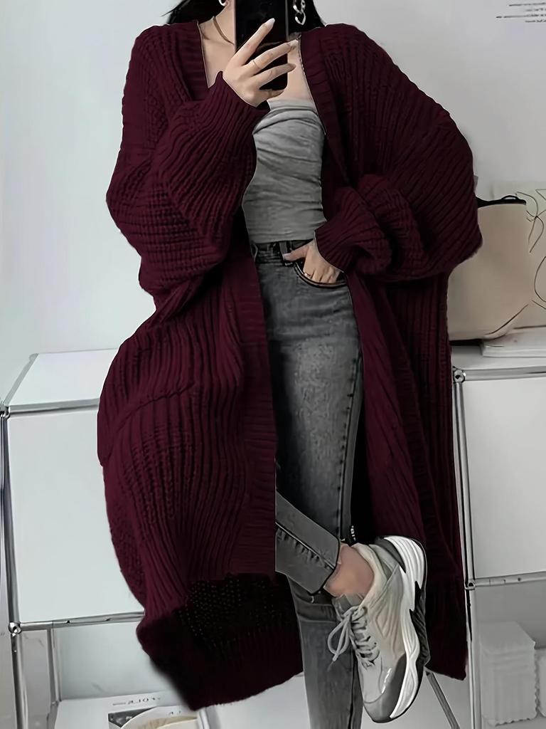 2024 European and American Clear Texture Loose Cardigan Outerwear