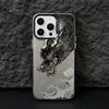 Cool Black Dragon Phone Case for Xiaomi Redmi 15C 14C 13C 12C 10 Note 15 14 13 12 Pro Plus 4G 5G Silver Hard Cover
