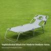Comfortable Folding Sunbathing Lounger | Adjustable FourPosition Backrest, Outdoor with