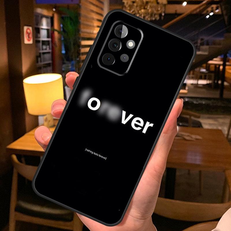 Sad Depression Black Word Case For Samsung Galaxy A36 A56 A26 A16 A06 A53 A33 A13 A12 A32 A52 A55 A35 A15 A54 A34 A14