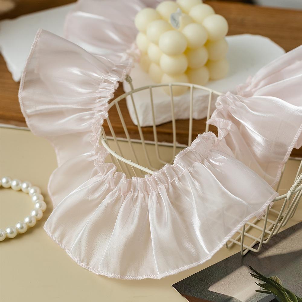 New 7cm Wide Satin Ribbon Trim Pleated Shiny Yarn Pleated Lace Trim DIY Ruffled Edge Ruffle Trim Dress Decoration