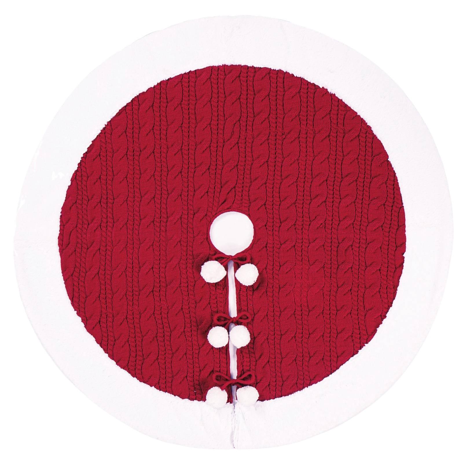 

Рождественские украшения вязаная однотонная шаль юбка-елка One Size