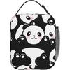 Niedliche Panda-Print Lunchbox Wiederverwendbare Isolierte Lunchtasche Thermische Kühltasche Tragetasche für Jungen Mädchen Schule Männer Frauen Picknick Reisen Wandern