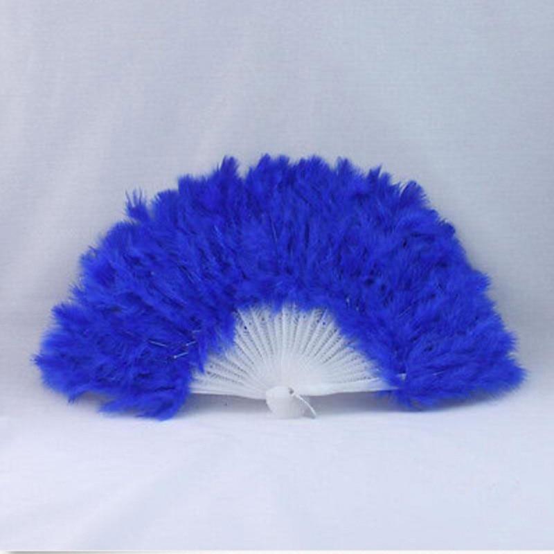 Hand Held Flower Fan White Hand Fan Ladies Folding Feather Fans Home Decor Handmade Dance Wedding Party Accessories Crafts Gifts