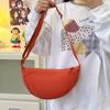 New student portable shoulder bag women go out for leisure travel light messenger bag solid color simple dumpling bag