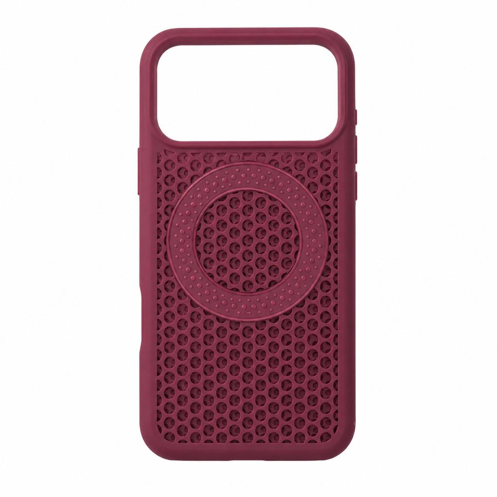 Applicable iPhone18PROMAX Mobile Phone Case Magnetic Suction Girl Honeycomb Mesh Case Apple Anti-drop Mobile Phone Case