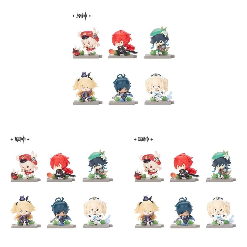 Realistic And Lifelike Genshin Impact Q Version Pvc Doll Miniature Figures Set Ornaments