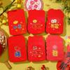 6Pcs Cartoon Chinese Snake Year Red Envelope Blessings Printing Hong Bao  Wedding Birthday