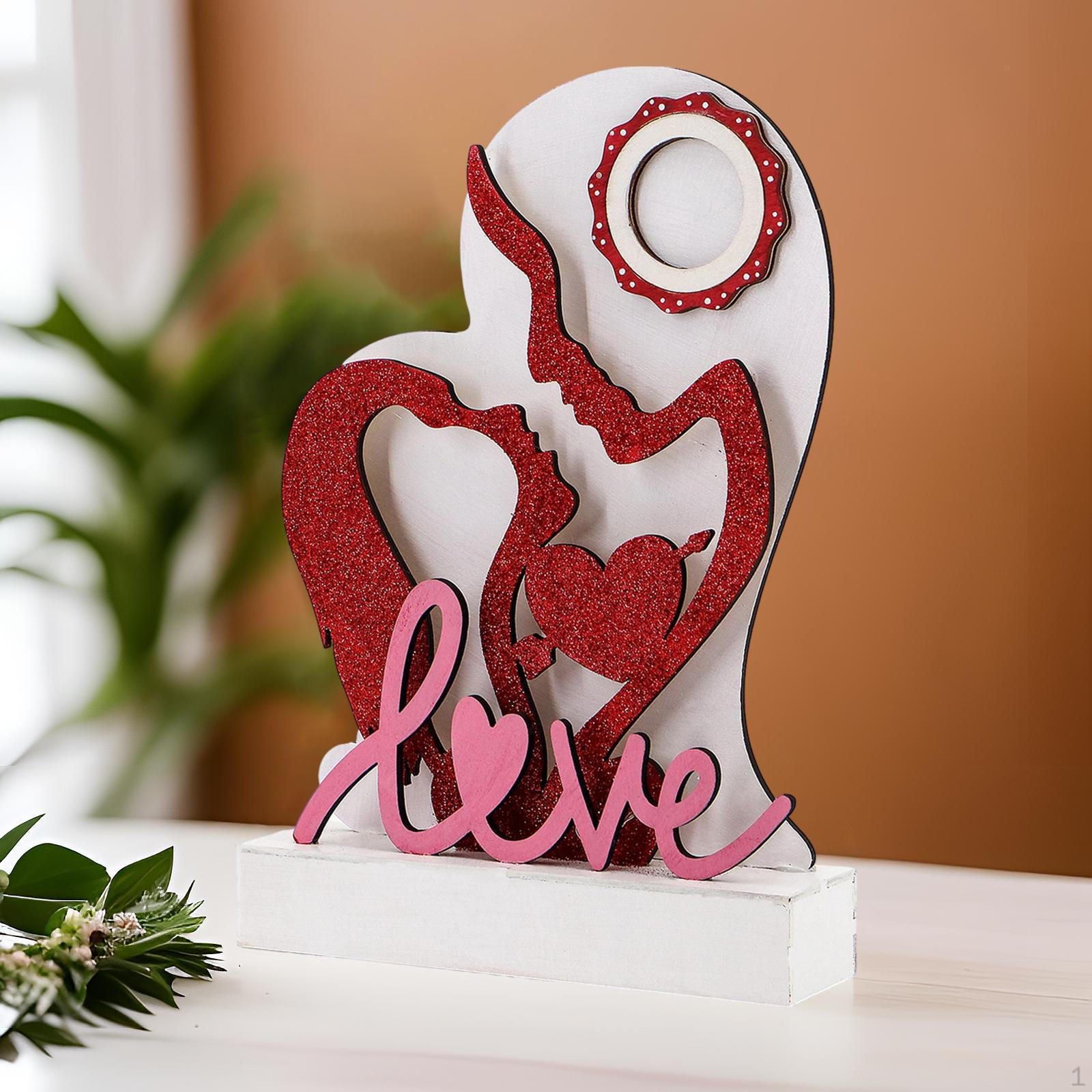 

Valentine Wood Couple Silhouette with Light Gifts Romantic Battery Operated for Engagement