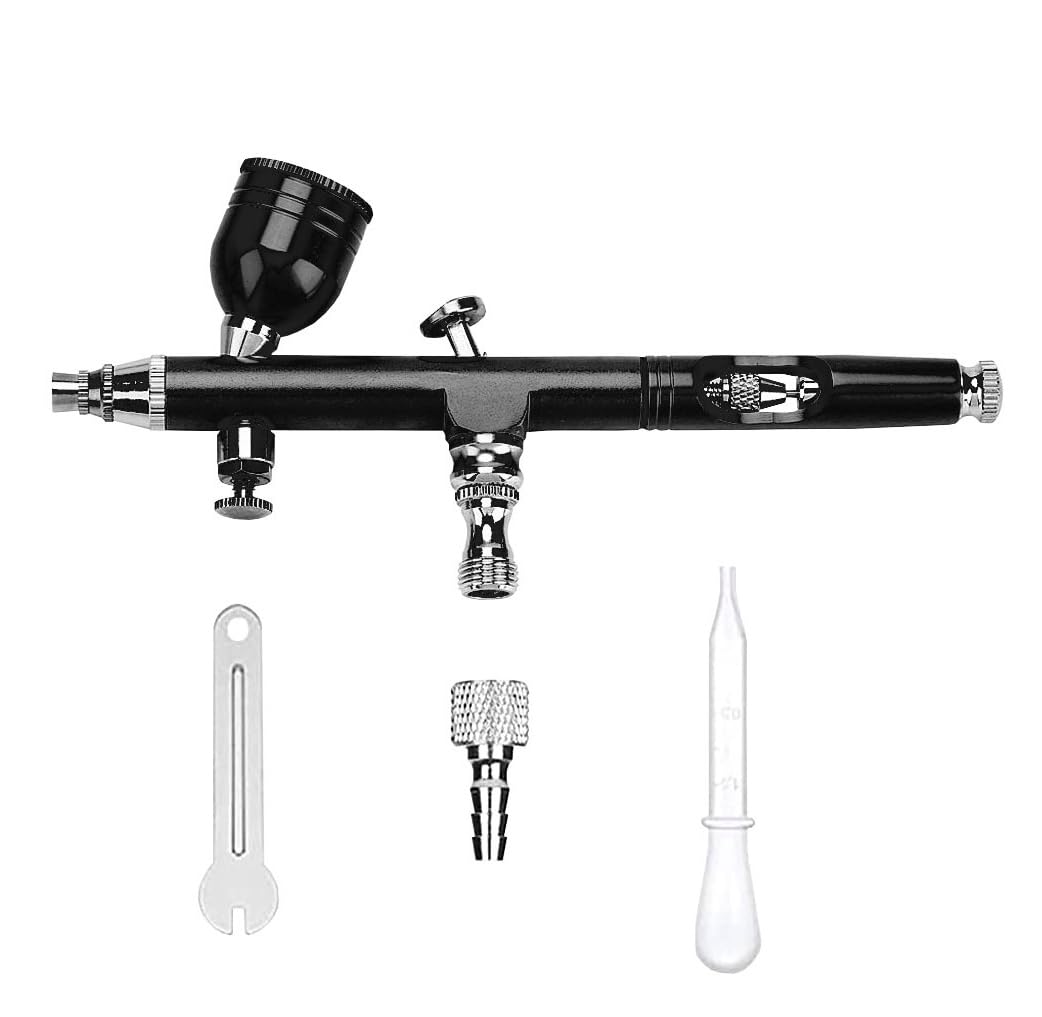 

Airbrush Set for Hobbies, Spray Size & Air Volume Adjustment (Black, Spray Size & Air Adjustment 0.3)