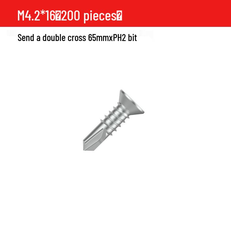 M4.2 Phillips Countersunk Self-Drilling Flat Head Galvanized Steel Screw for Metal and Tile