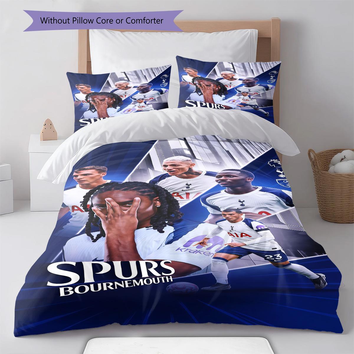 

The Spurs team Bedding Quilt Set Quilt Cover Pillowcase Home Decoration Birthday Gift (1 * duvet cover + 2 * pillowcase, without core) 135x200cm