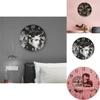 Minimally Retro Elvis Presley Patterned Wall Clock For Living Room Decor