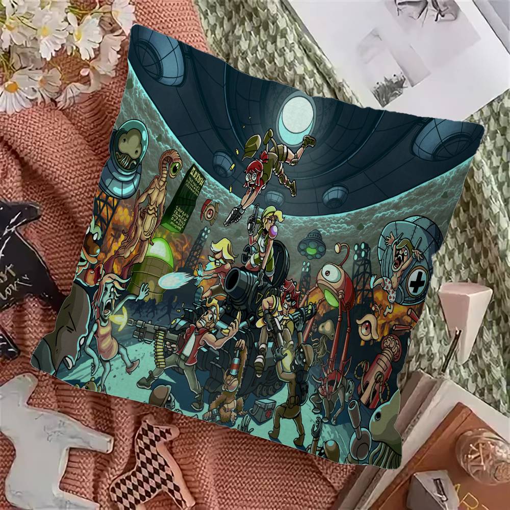 Retro Game Metal Slug Pillow Gift Home Office Decoration Pillow Bedroom Sofa Car Cushion CoverPillow Case