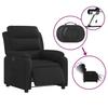 Electric Recliner Chair Black Fabric
