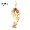 Wooden Hanging Ornaments for Home Heart-Shaped Decorative with LED Light, Rustic Farmhouse Heart Wall Pendant Indoor Decorations Bedroom Vintage Beads