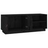 Vidaxl TV Cabinet, Black, 105X34X40 Cm, Solid Pine Wood