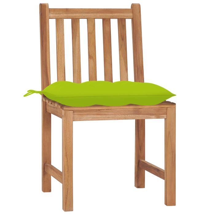 VidaXL Lot de 6 Chaises de Jardin avec Coussins, Sièges de Terrasse, Chaises de Salle à Manger, Meubles de Patio Extérieur, 3073141