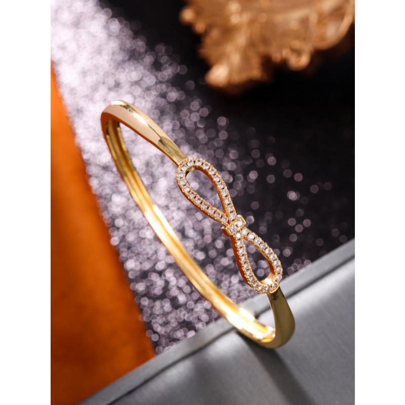 Sweet Golden Bow Bracelet for Daily Wear, Bow Bracelet for Light Luxury Accessories