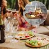 Wine Glass Serving Tray Oval Platter for Parties Dining Wooden Rustic Elegant Charcuterie Serving Board for Cheese Fruit Steak