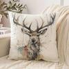 Deer Patterned Pillow Covers Office Car Sofa Bed Cushion Cover Home Bedroom Decoration