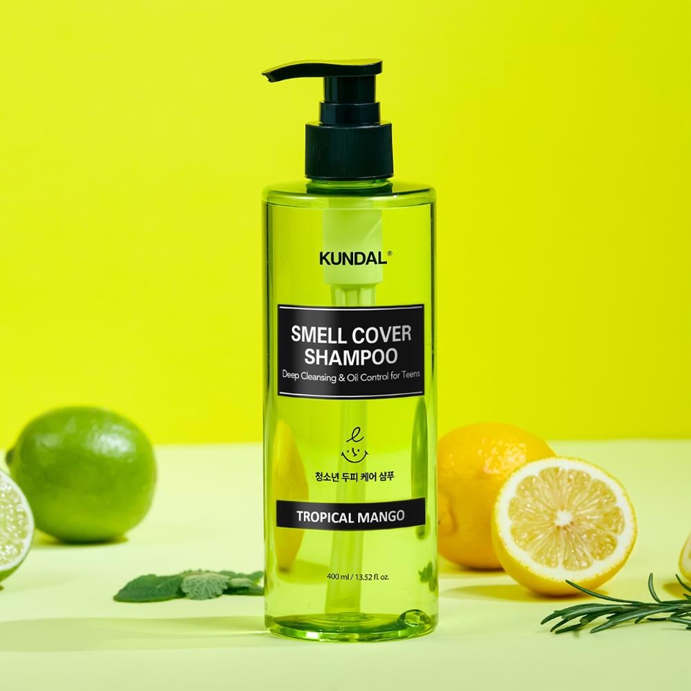 KUNDAL Szampon All Day Smell Cover Youth 400ml 1+1 (Razem 2), Koreańskie kosmetyki o dobrym zapachu