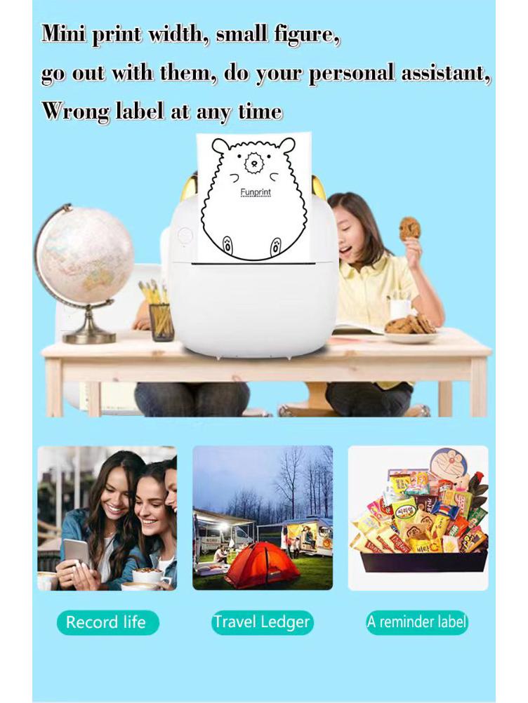 Mini Photo & Label Printer for Homework & Barcode Organization