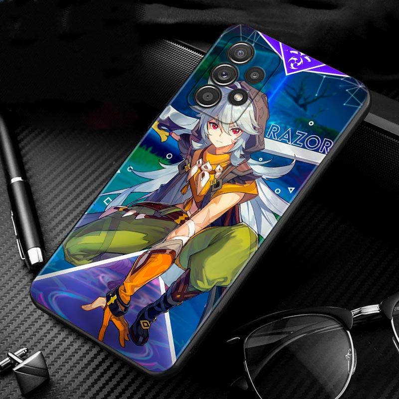 Etui na Samsung Galaxy A51 A12 A21s A71 A52 A31 A32 A02s A72 A11 A41 A22 A01 A51 5G A02 F42 Okładka Gra Genshin Impact Dziewczyna