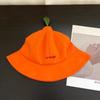 Quick-dry Creative Orange Bucket Cap Cotton Embroidered Letter Sun Hat  Camping