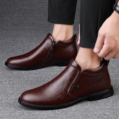 Size 37~46 Chelsea Boots Men 2022 Newest Brand Comfortable Fashion Genuine Leather Men Boots Luxury Office Cow Leather Shoes Man