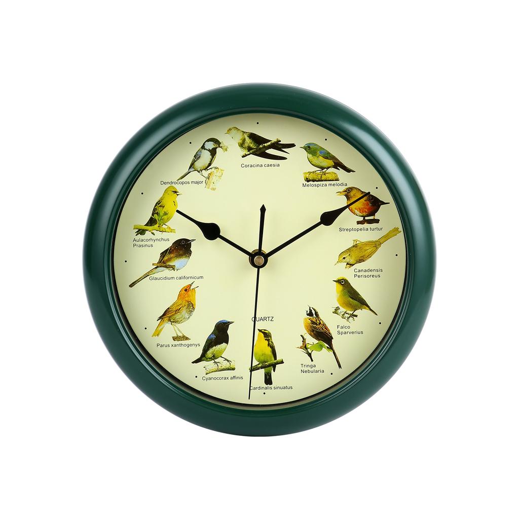 10inch Quartz Singing Bird Wall Clock with Names Songs For Home Decoration