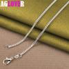 925 Sterling Silver 1.5mm Base Box Chain Necklace Jewelry