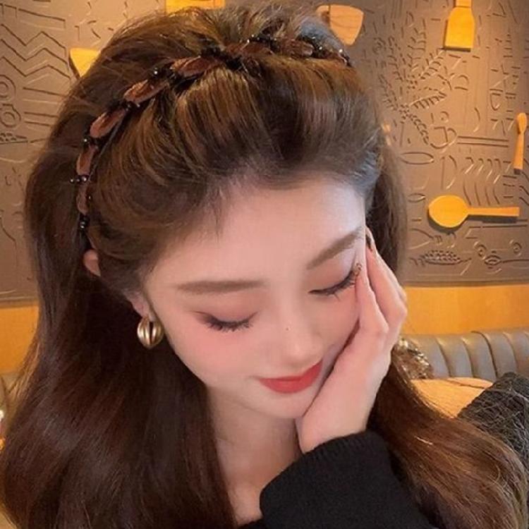 Artificial Crystals Decorated Velvets Headbands Glittering Waving Design Comfortable Hair Accessory For Women Girls